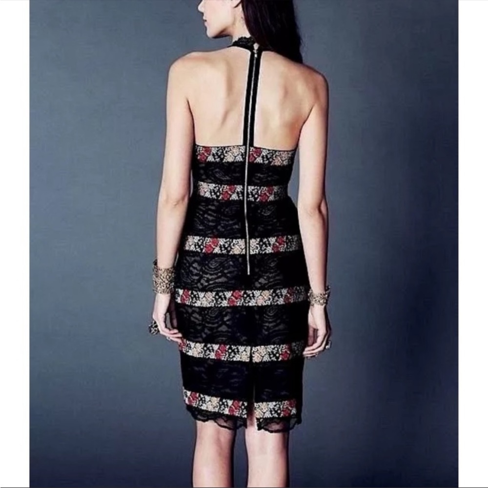 Free People Black Halter Sheath Dress Size 4 - Picture 2 of 10